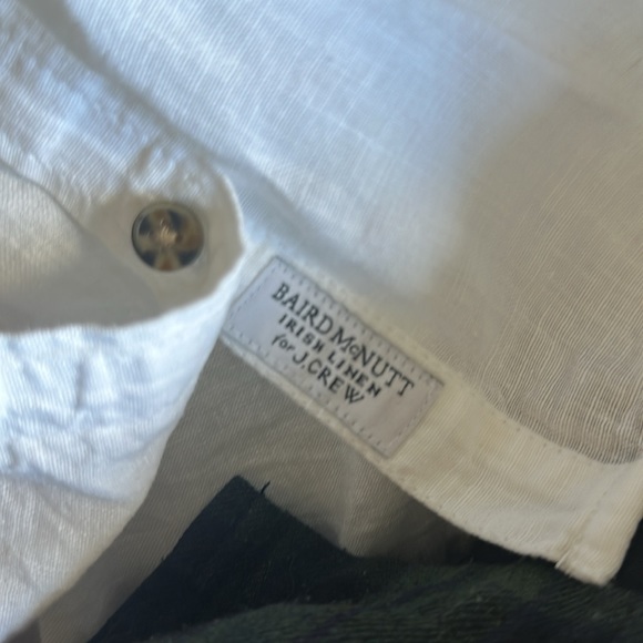 J Crew Relaxed Fit Baird McNutt Linen Button Down Short Sleeve Top Size M - Picture 5 of 12